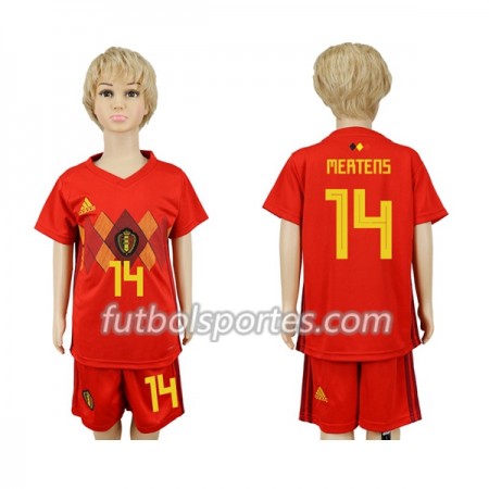 Camisetas Bélgica Mertens 14 Niño Primera Equipacion Mundial 2018